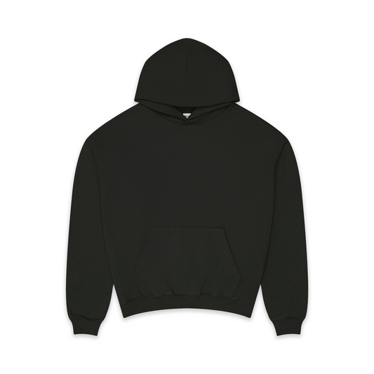 600 GSM 'Ash Black' Core Hoodie