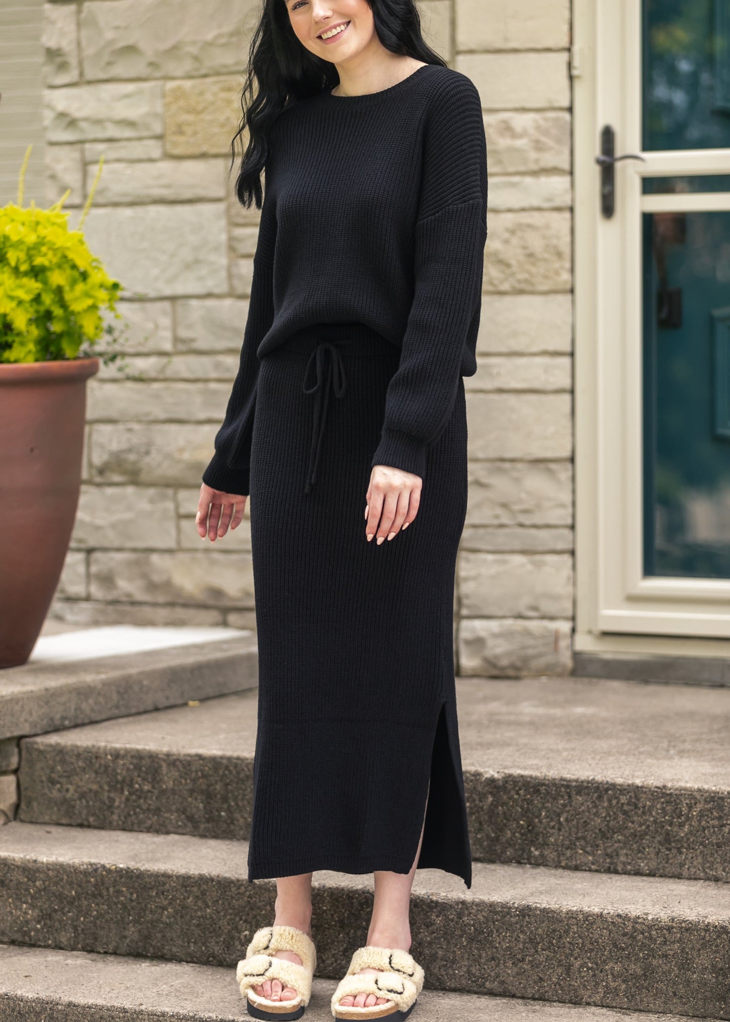 Black Knit Oversized Sweater - FINAL SALE