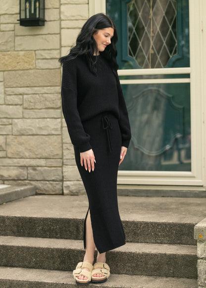Black Knit Oversized Sweater - FINAL SALE