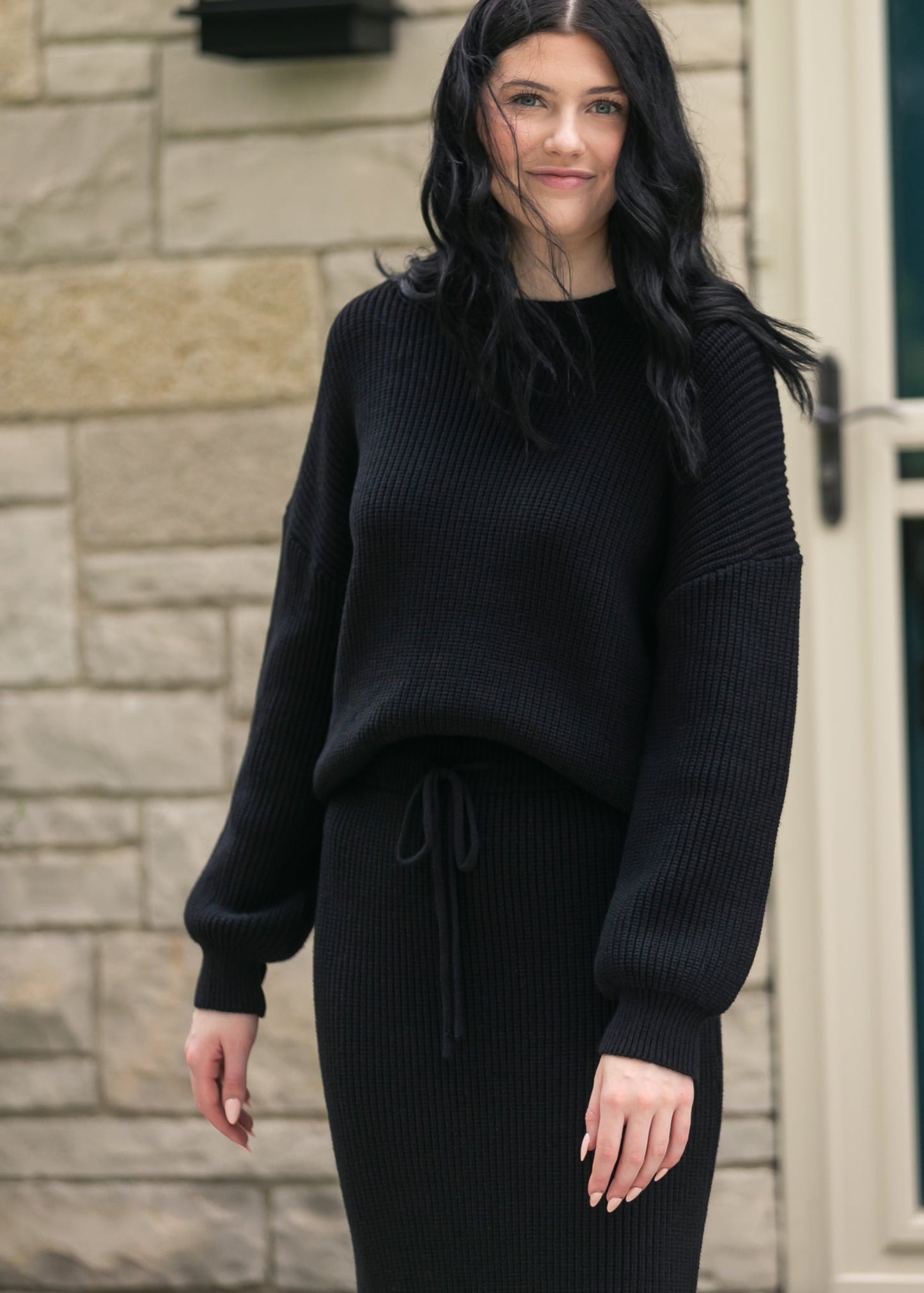 Black Knit Oversized Sweater - FINAL SALE