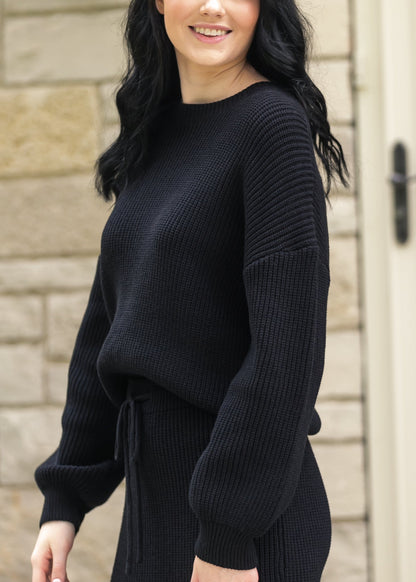 Black Knit Oversized Sweater - FINAL SALE