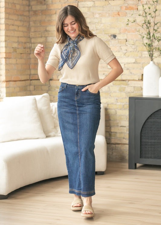 Bria Denim Maxi Skirt