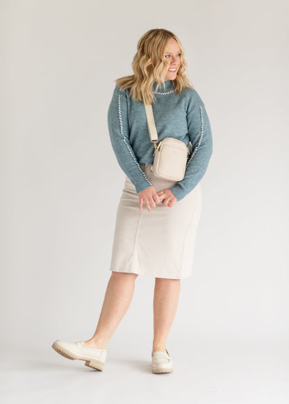 Britt Whip Stich Mockneck Sweater - FINAL SALE