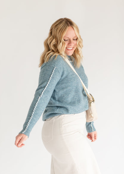 Britt Whip Stich Mockneck Sweater - FINAL SALE