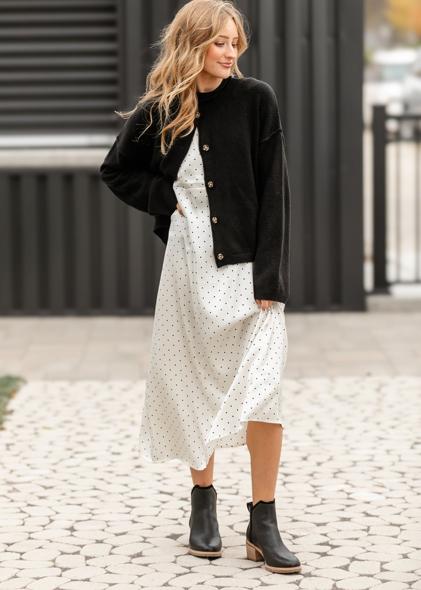 Button Down Raw Seam Cardigan - FINAL SALE