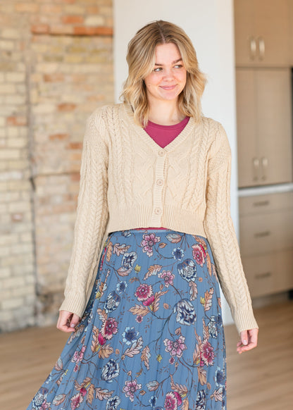 Camreigh Button Up Cropped Cardigan - FINAL SALE