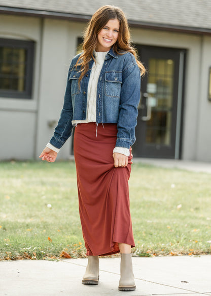 Clarise Premium Knit Maxi Skirt