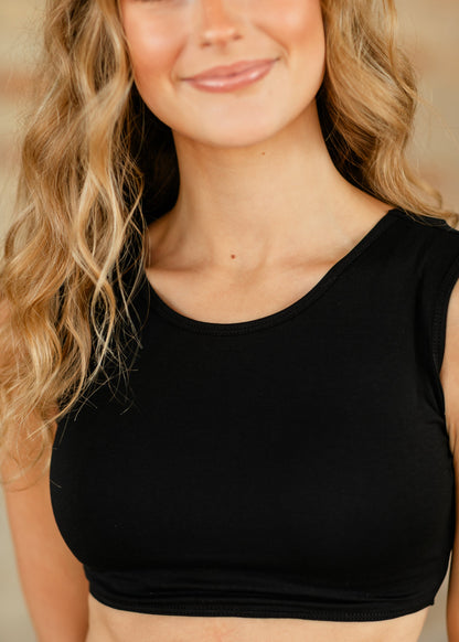 Cotton Black Demi Layering Tank