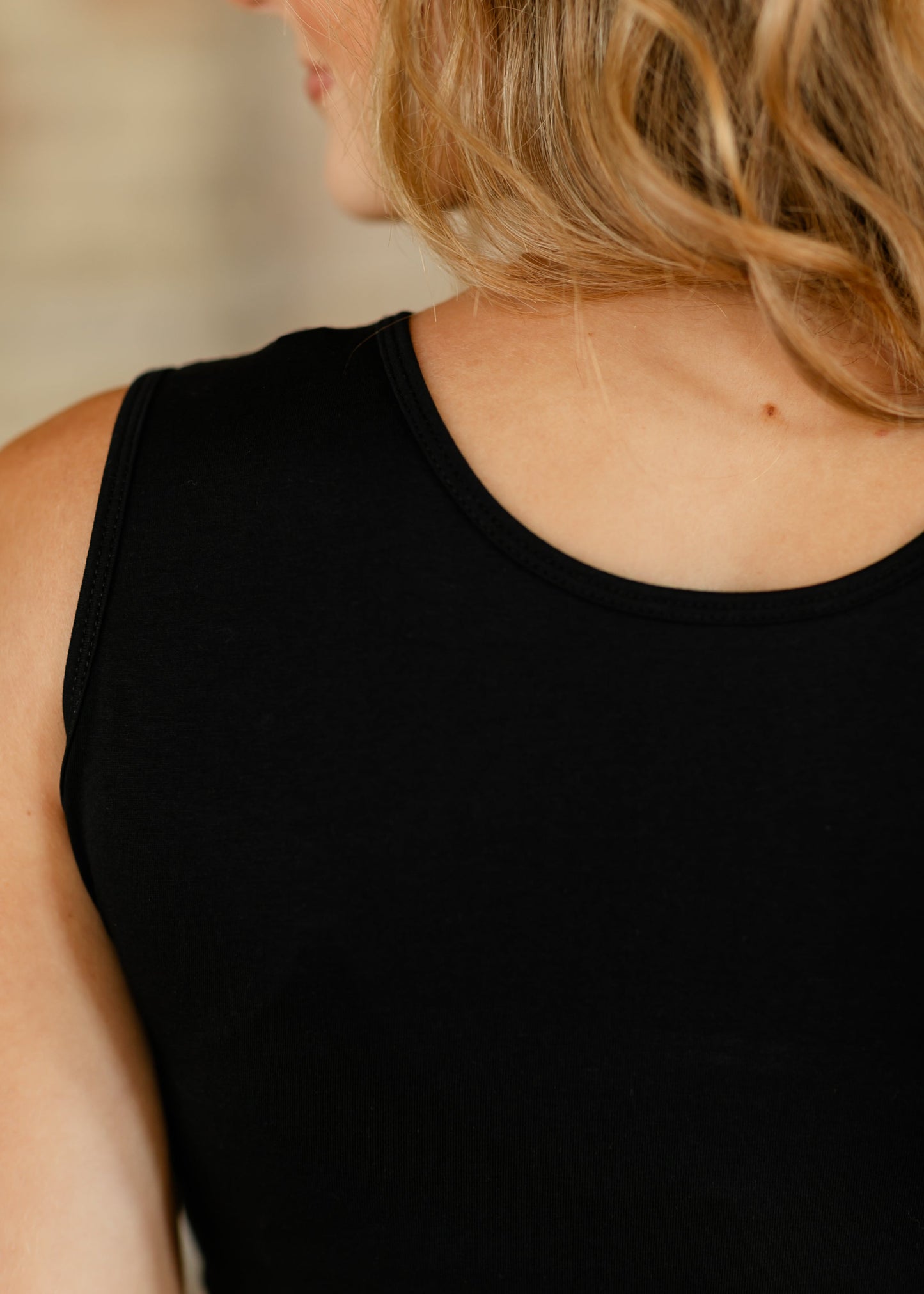 Cotton Black Demi Layering Tank