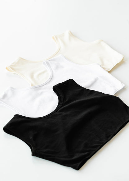 Cotton Black Demi Layering Tank