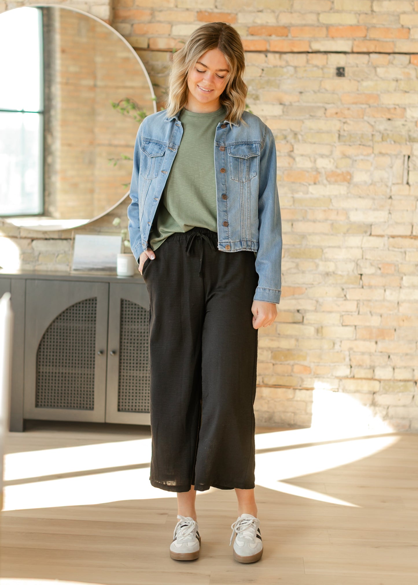 Cotton Modal Slub Rolled Sleeve Tee - FINAL SALE