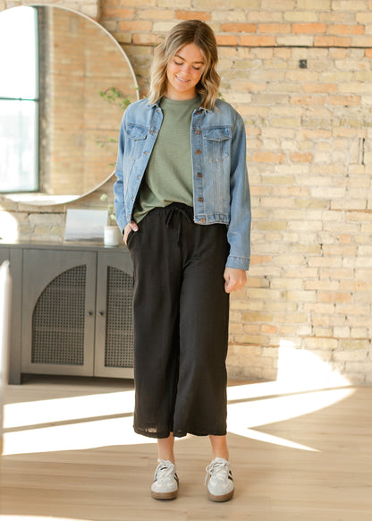 Cotton Modal Slub Rolled Sleeve Tee - FINAL SALE