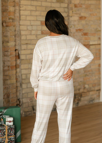 Cozy Plaid Lounge Top - FINAL SALE