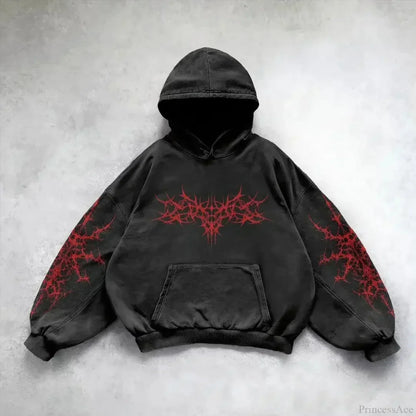 Dark Skull Oversized Zip Hoodie