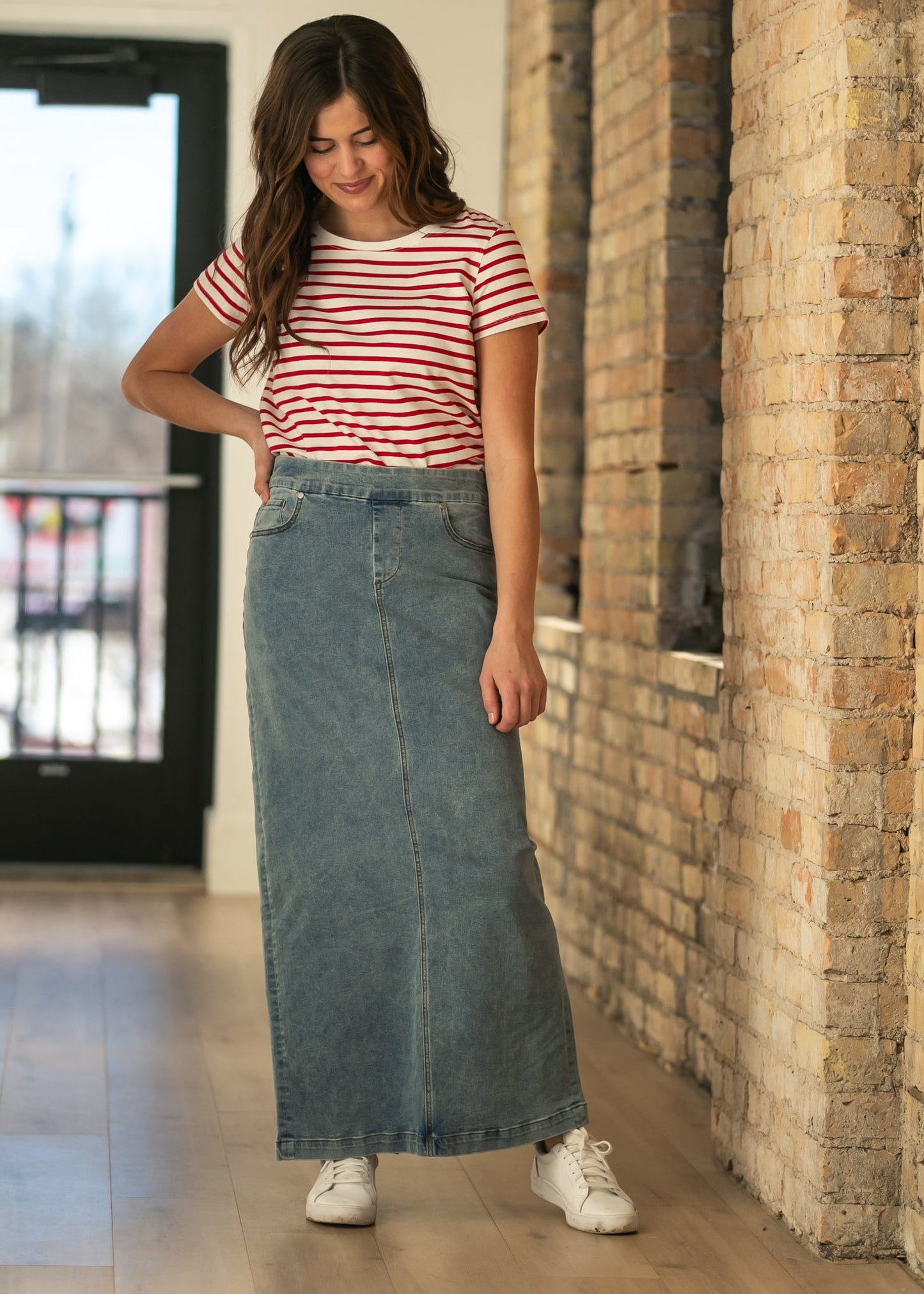 Donna Maxi Denim Skirt