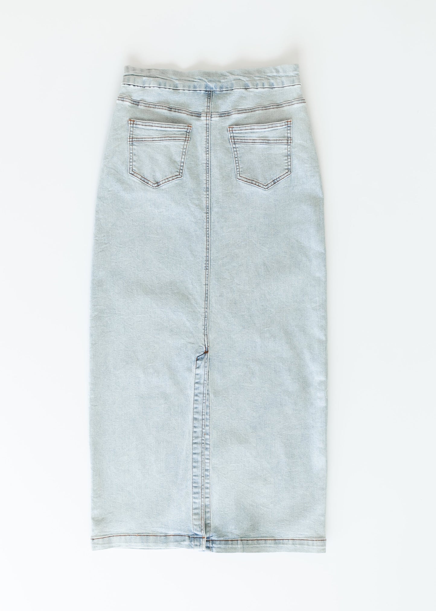 Donna Light Wash Maxi Denim Skirt - FINAL SALE