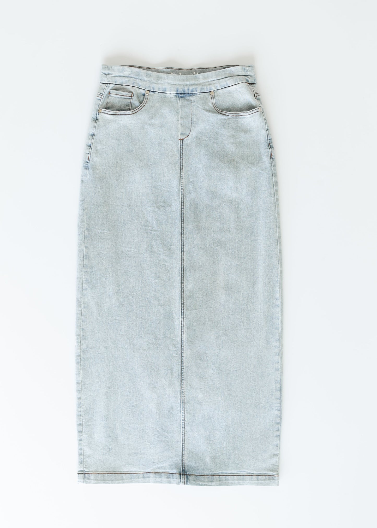 Donna Light Wash Maxi Denim Skirt - FINAL SALE