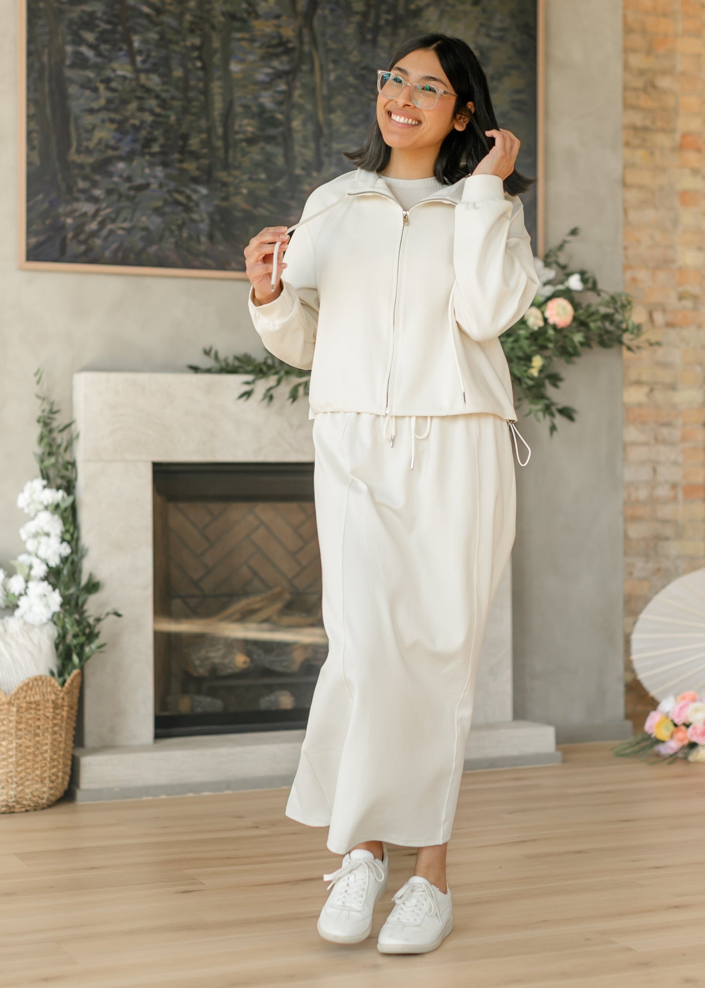 Drawstring Maxi Sweatshirt Skirt - FINAL SALE