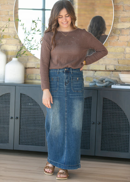 Elin Front Pocket Maxi Skirt