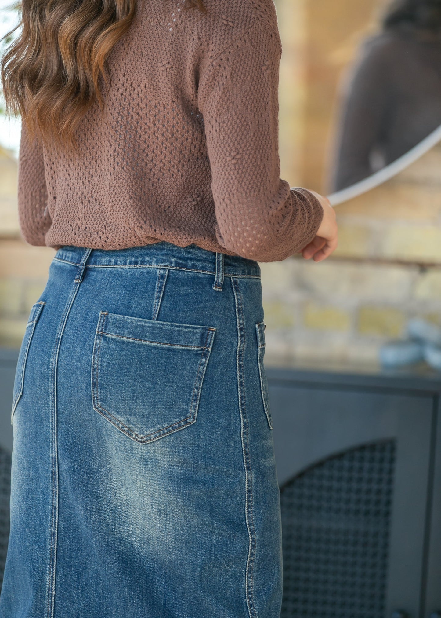 Elin Front Pocket Maxi Skirt