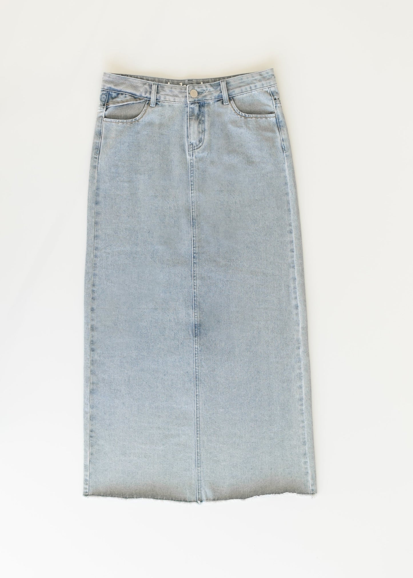 Elisha Light Wash Long Denim Skirt - FINAL SALE