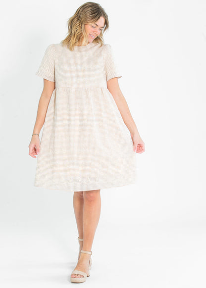 Embroidered Gingham Midi Dress - FINAL SALE