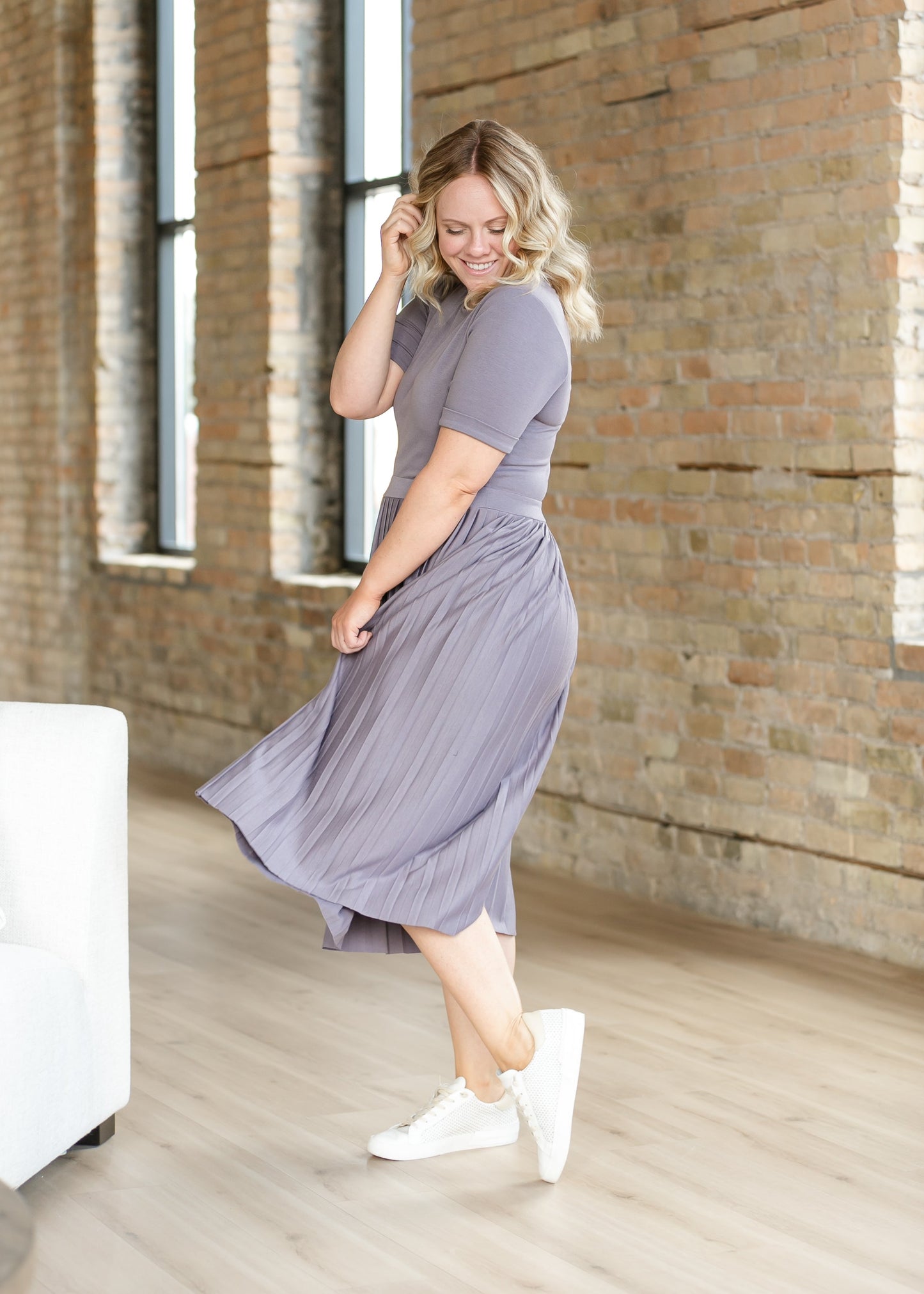 Emersyn Pleated Midi Dress - FINAL SALE
