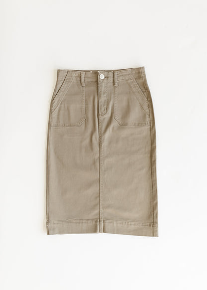 Erica Cotton Twill Midi Skirt - FINAL SALE