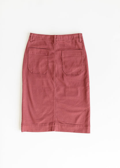 Erica Cotton Twill Midi Skirt - FINAL SALE