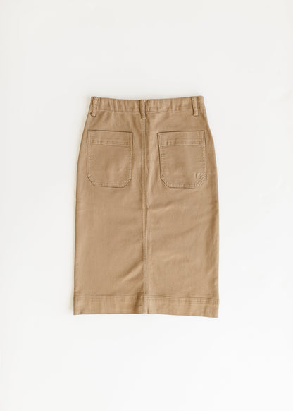 Erica Cotton Twill Midi Skirt - FINAL SALE