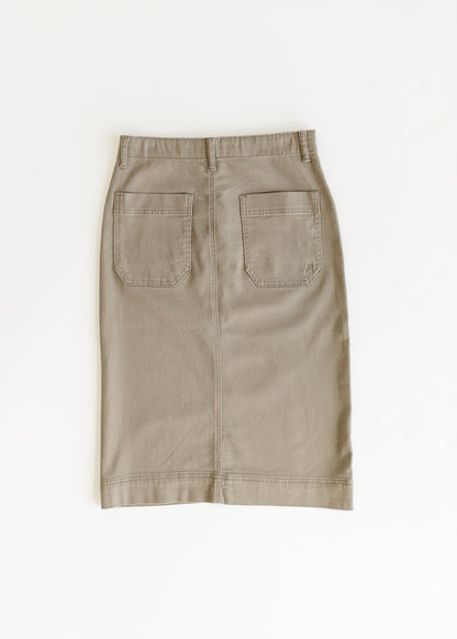 Erica Cotton Twill Midi Skirt - FINAL SALE