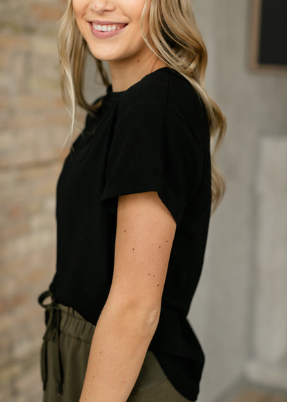 Essential Black Short Sleeve Basic T-shirt