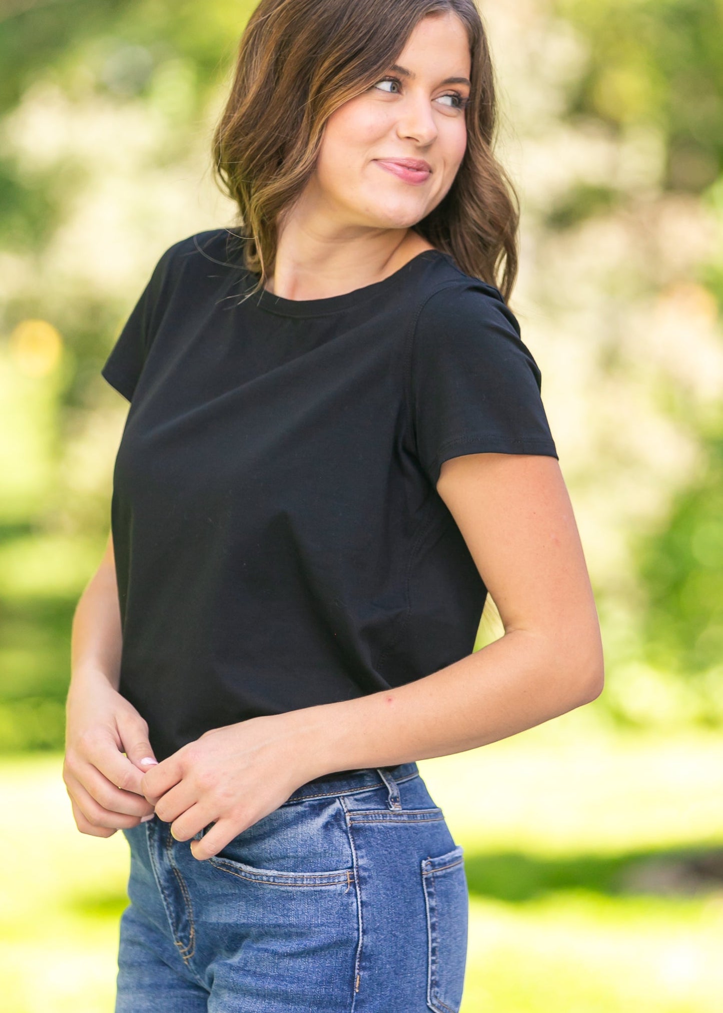 Essential Black Crew Basic T-shirt