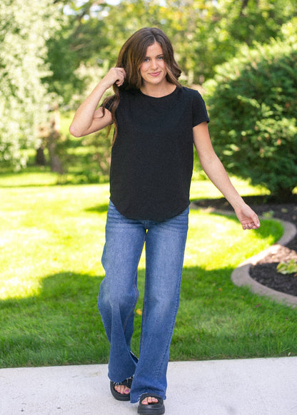 Essential Black Crew Basic T-shirt