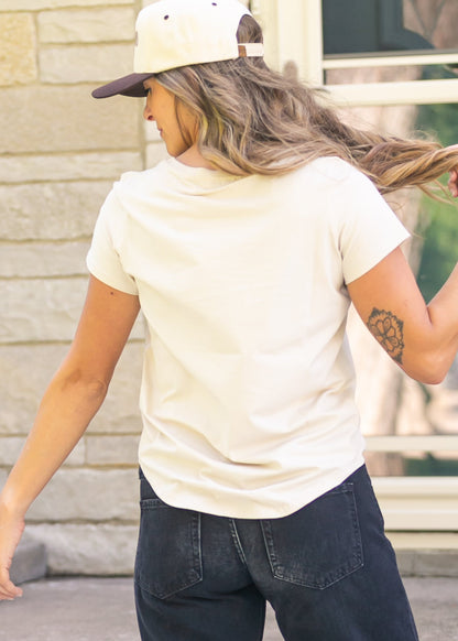 Essential Taupe Crew Basic T-shirt