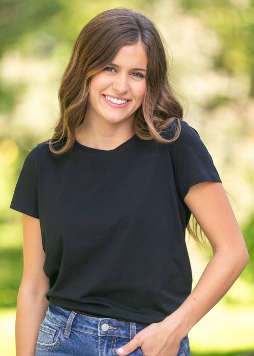 Essential Black Crew Basic T-shirt