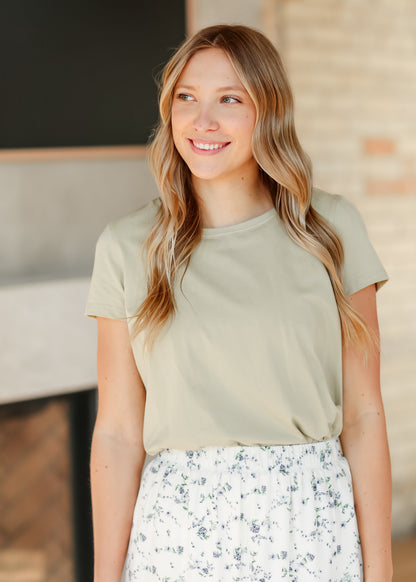 Essential Crew Basic Tee Sprig Green - FINAL SALE