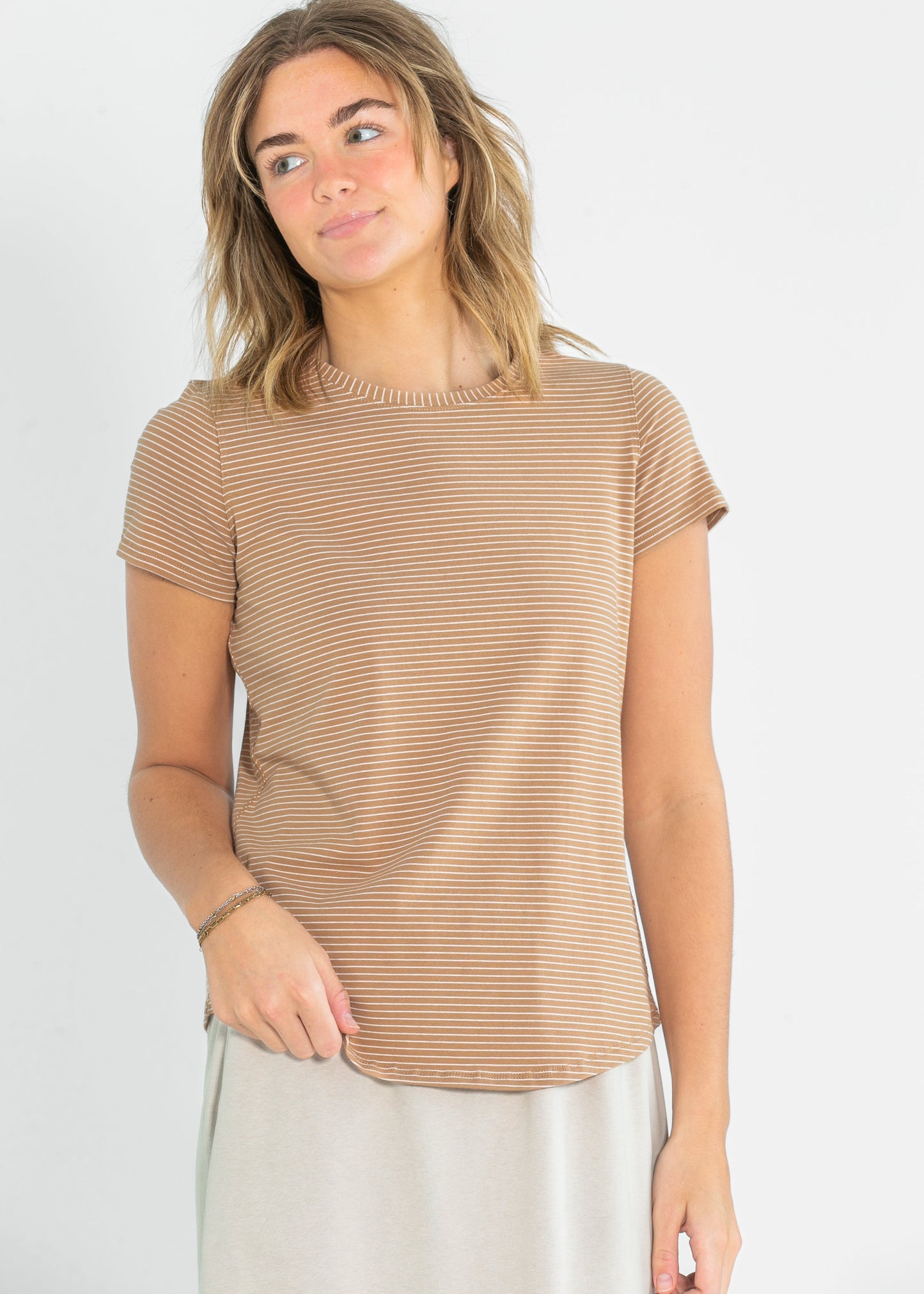 Essential Crew Striped Basic Tee - FINAL SALE