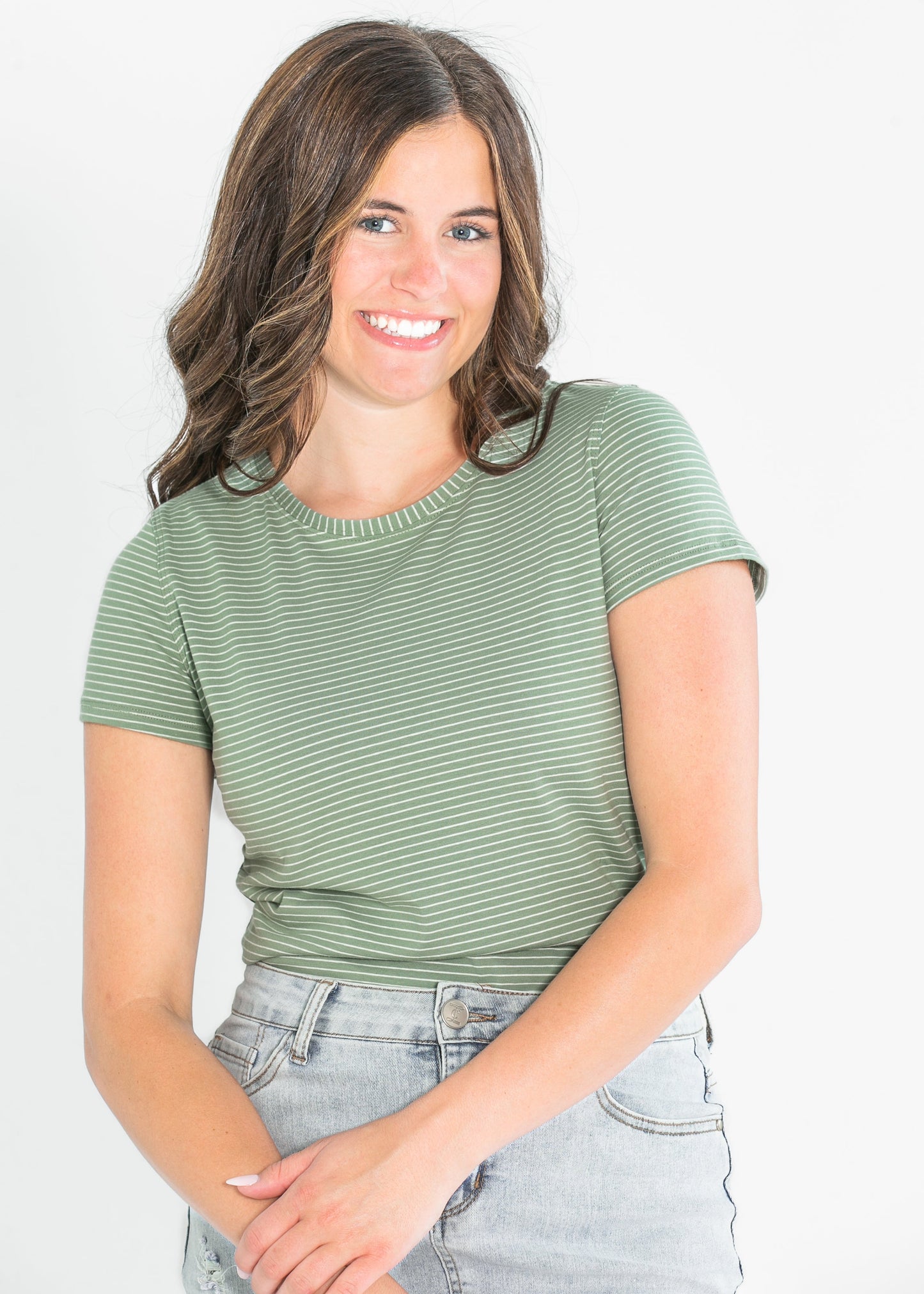 Essential Crew Striped Basic Tee - FINAL SALE