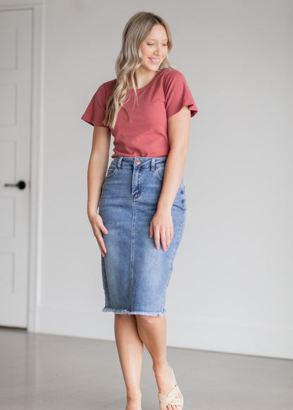Essential Flutter Sleeve Top - FINAL SALE