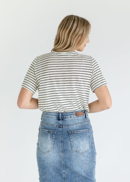 Essential Linen Short Sleeve Tee - FINAL SALE
