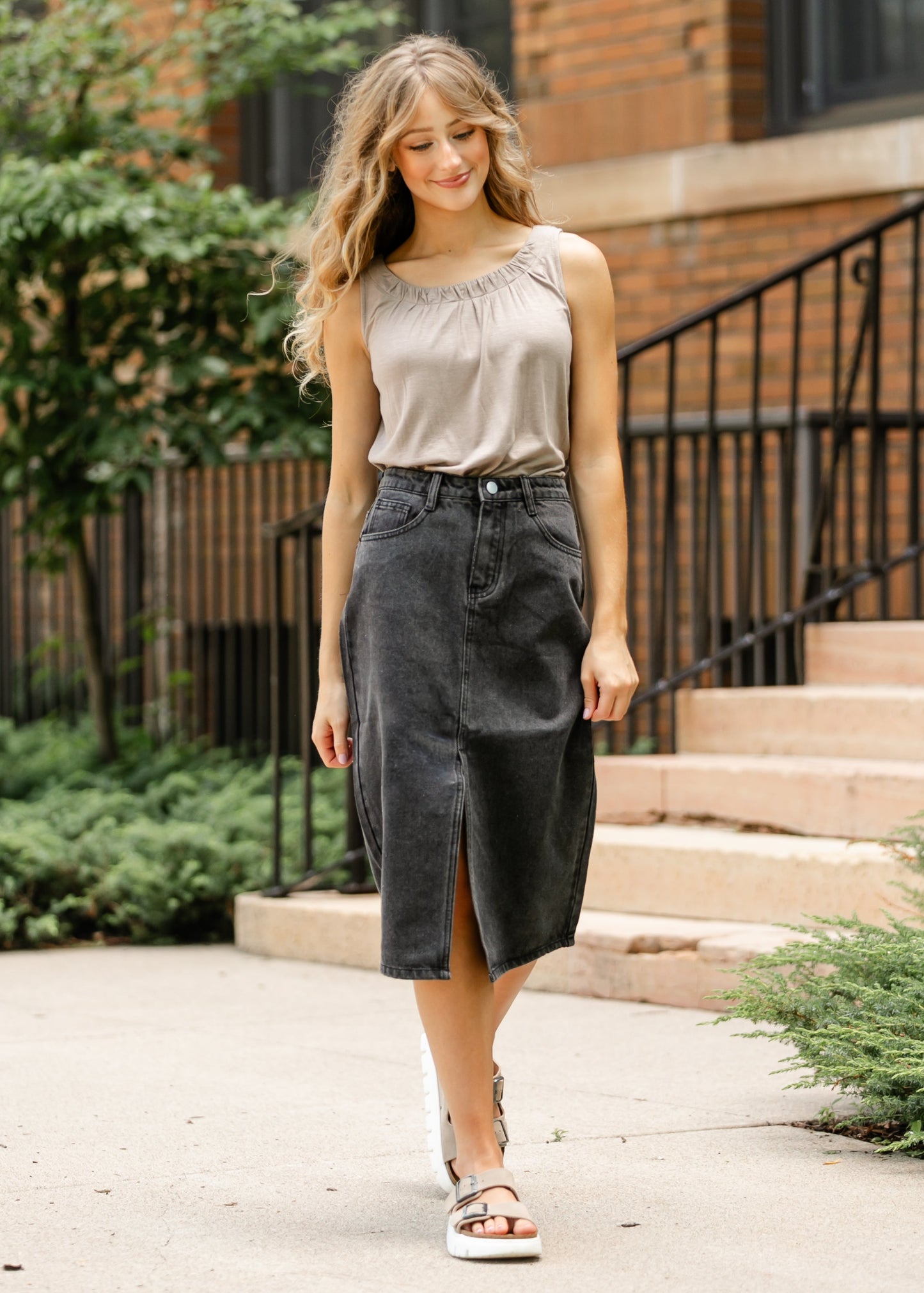 Essential Pleated Neck Layering Tank - FINAL SALE