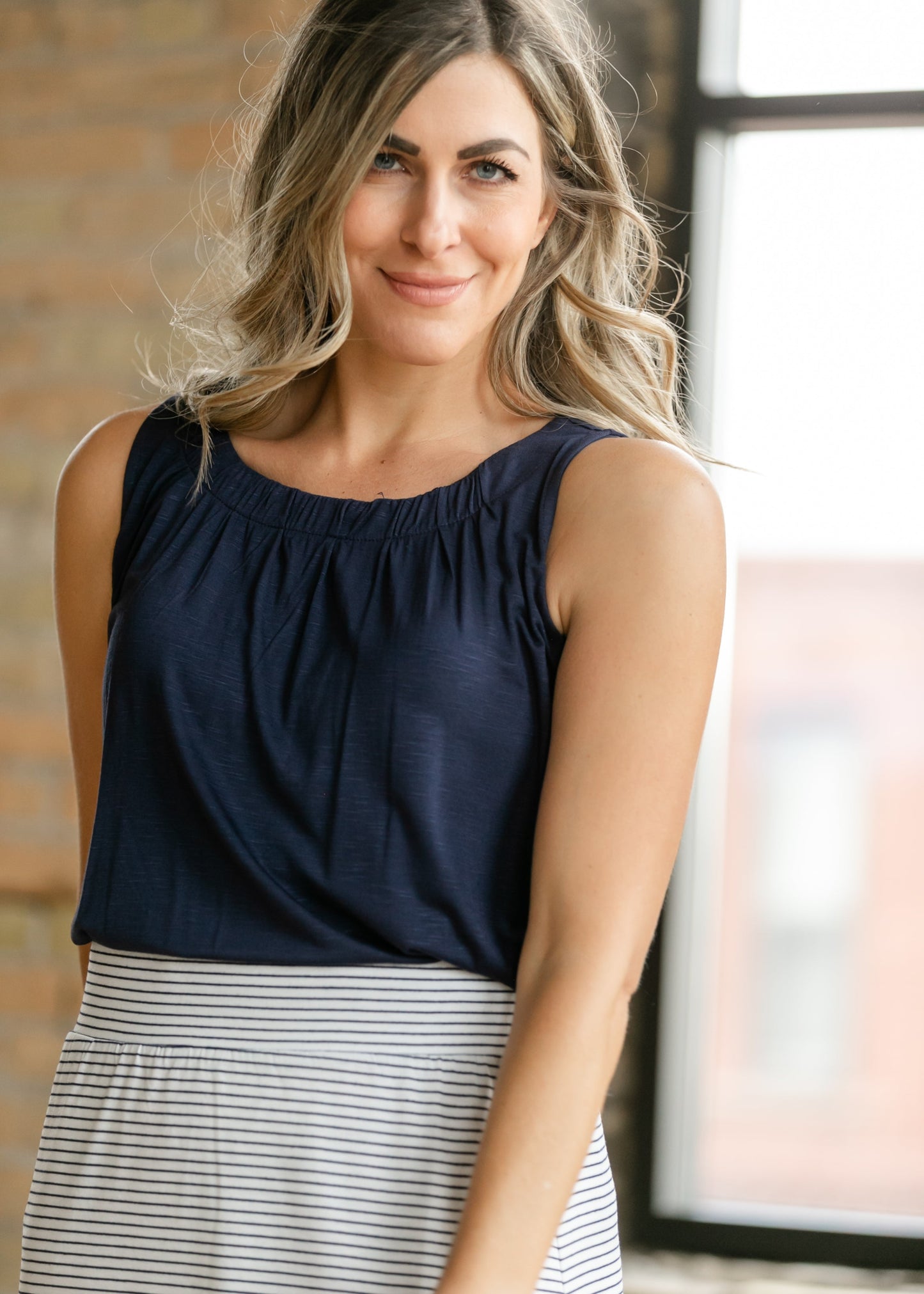 Essential Pleated Neck Layering Tank - FINAL SALE