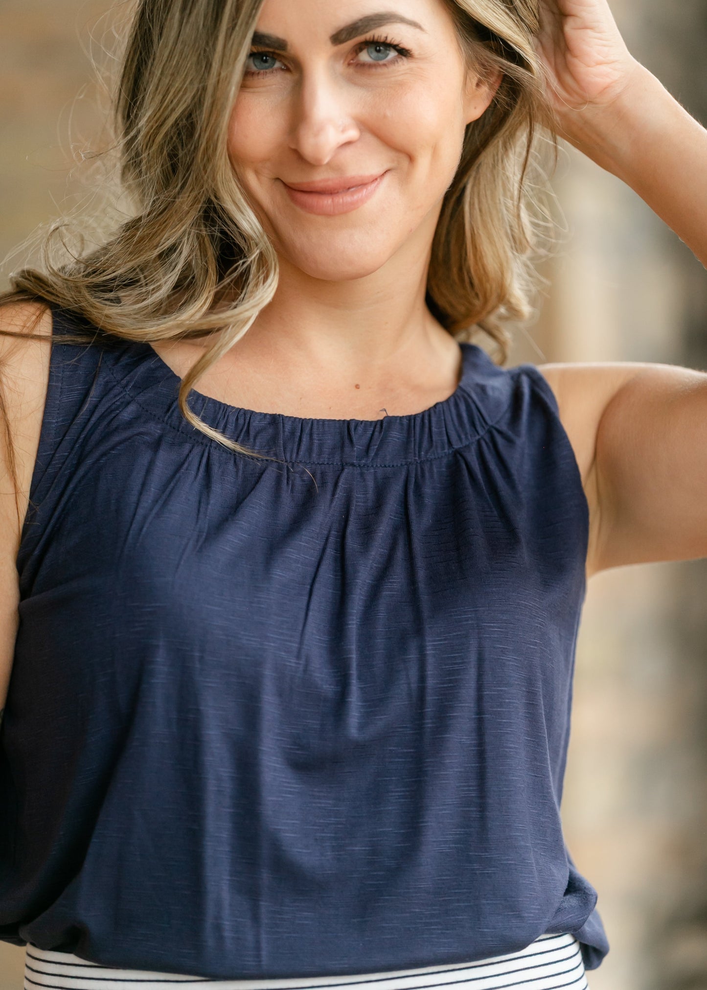 Essential Pleated Neck Layering Tank - FINAL SALE
