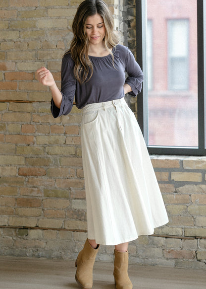 Essential Ruffled 3/4 Sleeve Top - FINAL SALE