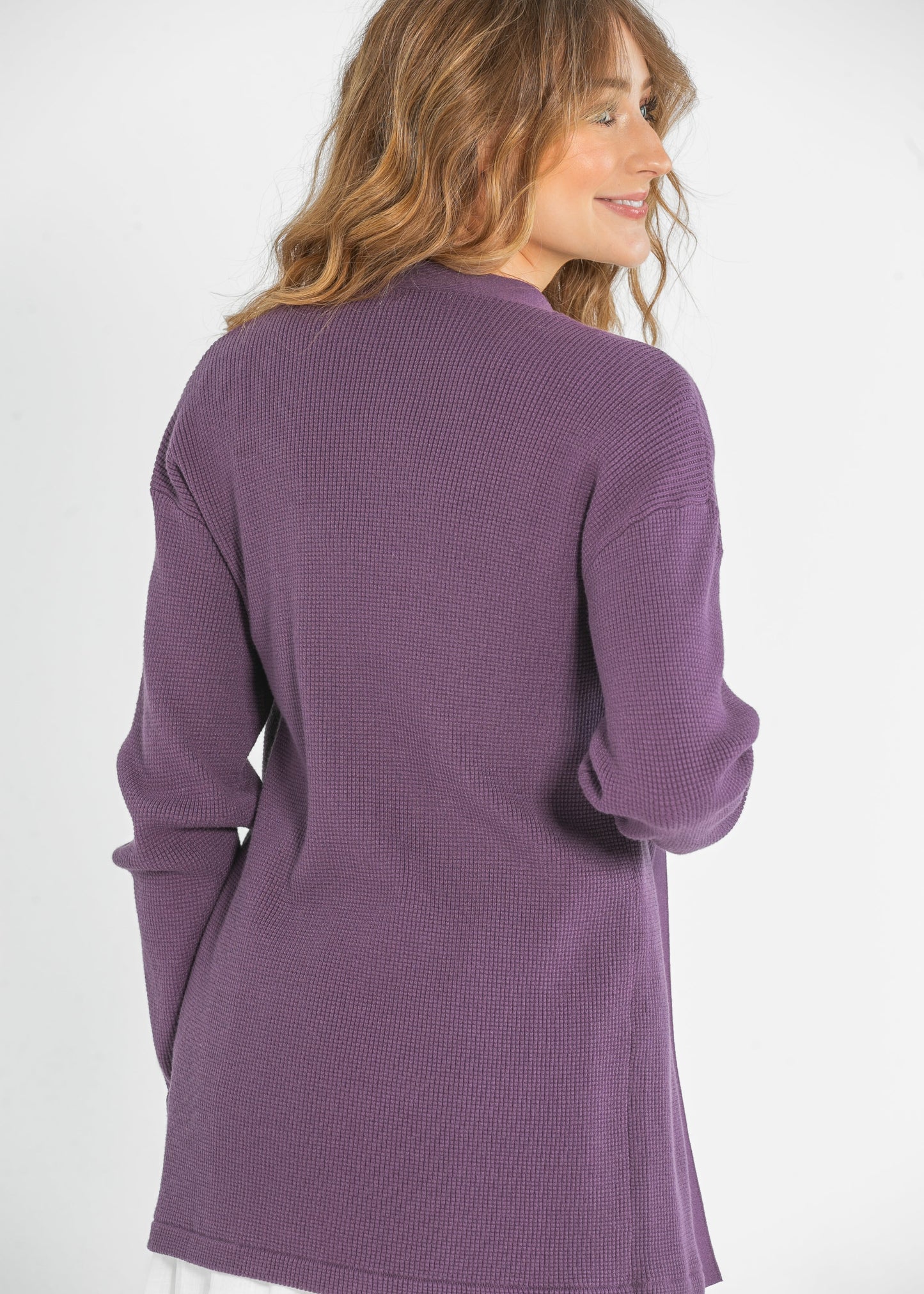Essential Waffle Knit Cardigan - FINAL SALE