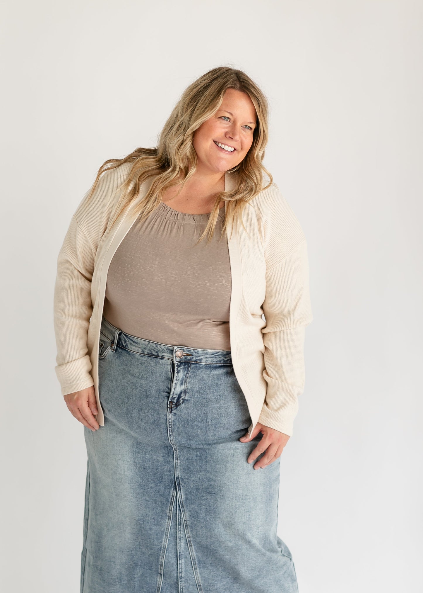 Essential Waffle Knit Cardigan - FINAL SALE