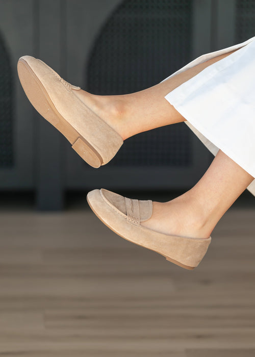 Faux Suede Penny Loafer