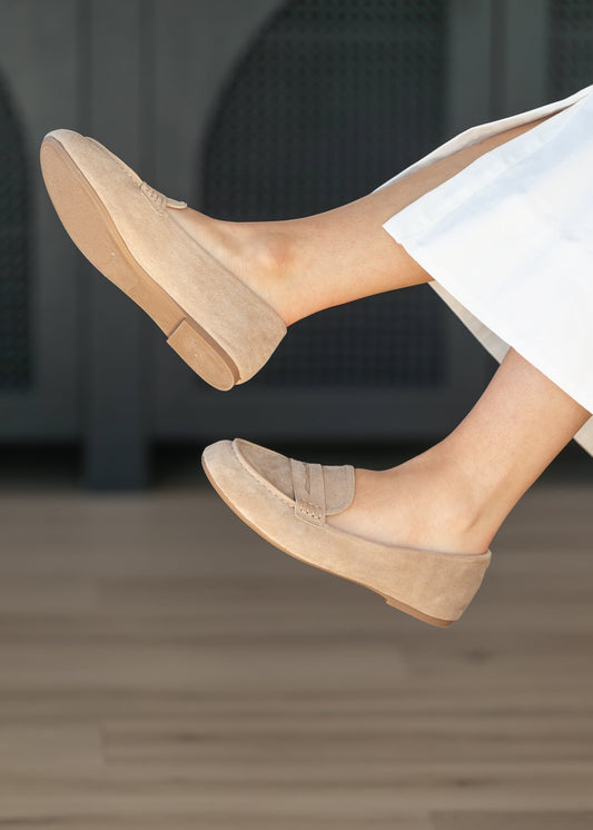 Faux Suede Penny Loafer