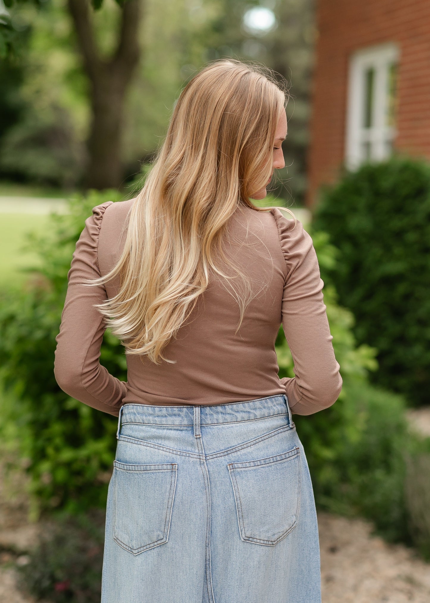 Faye Mockneck Ribbed Long Sleeve Top - FINAL SALE
